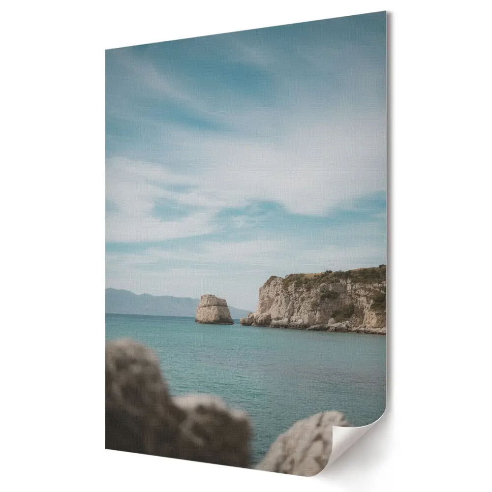 Poster de perete O coastă calmă și cer albastru