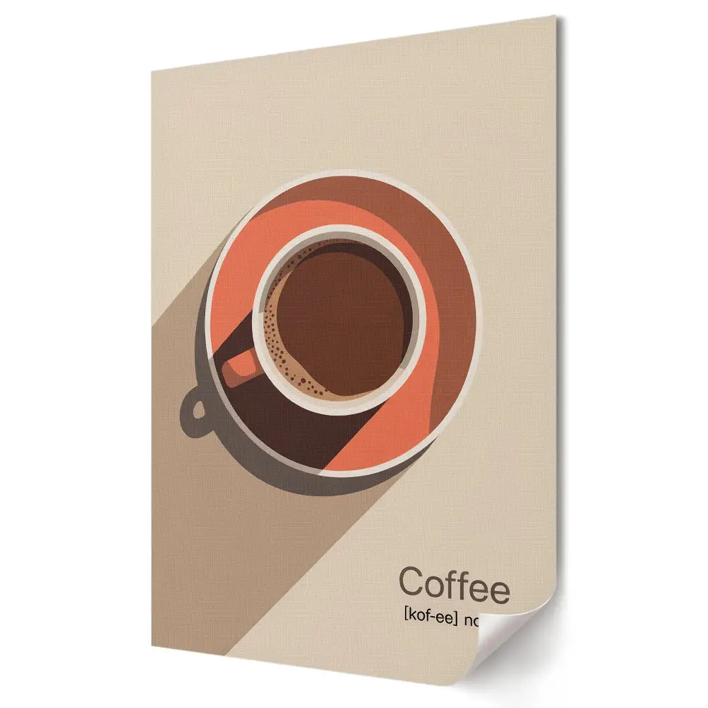 Poster de perete cu grafică elegantă reprezentând o ceașcă de cafea