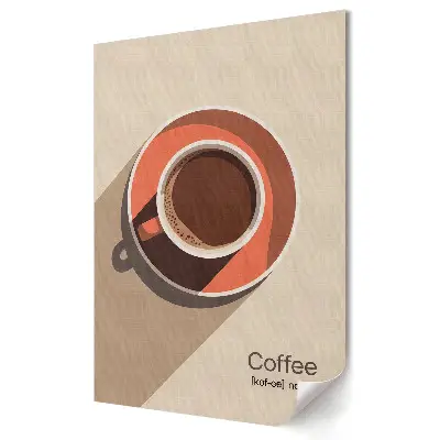 Poster de perete cu grafică elegantă reprezentând o ceașcă de cafea