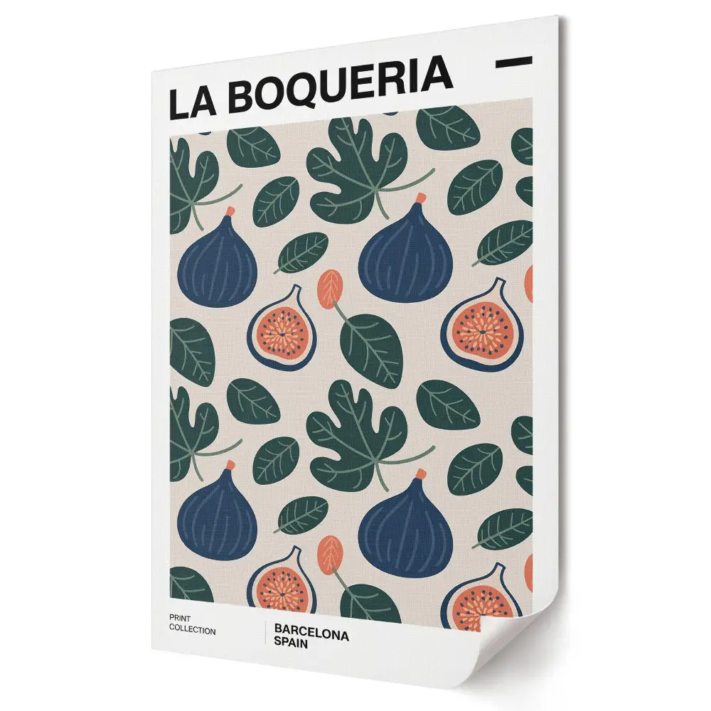 Poster de perete cu modele de smochine din La Boqueria