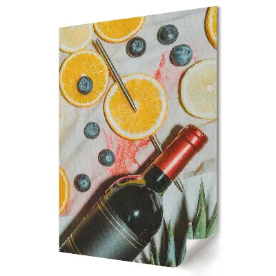 Poster de perete Un festin cu fructe, vin și fructe de pădure