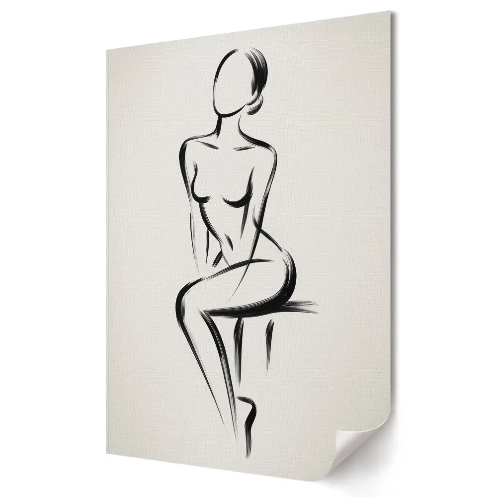 Tablou canvas cu siluetă elegantă în stil minimalist