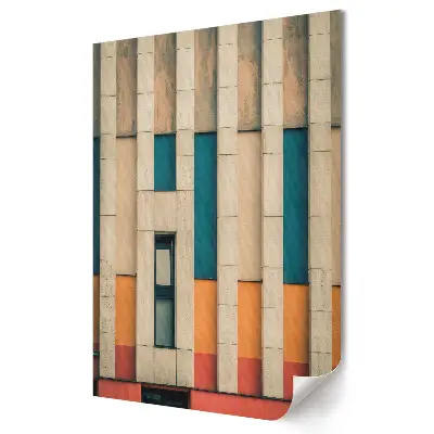 Tablou canvas cu grafică murală reprezentând modele geometrice colorate