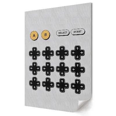 Tablou canvas cu grafică murală reprezentând controller de jocuri retro clasic