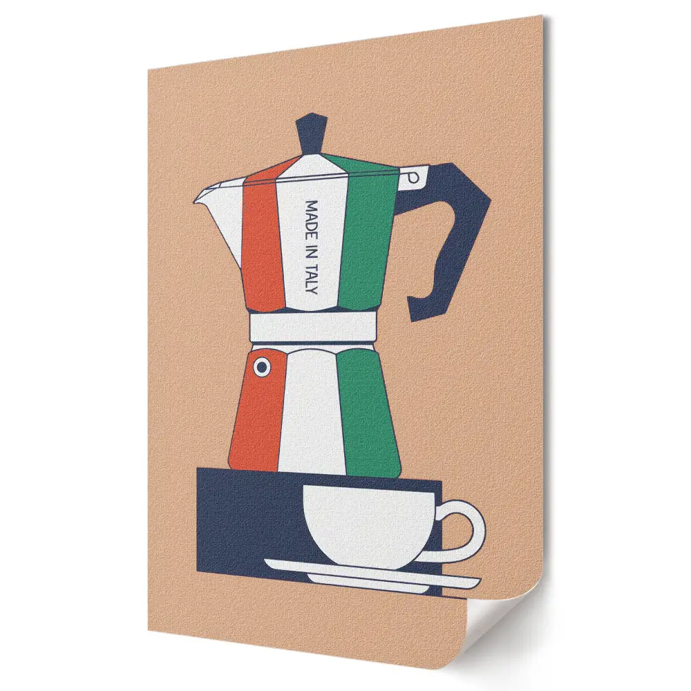 Poster de perete cu cafea italiană în stil retro