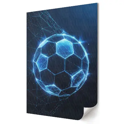 Tablou canvas cu grafică murală reprezentând fotbal 3D futurist