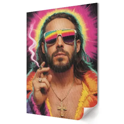 Tablou canvas cu grafică murală în stil retro anii '80