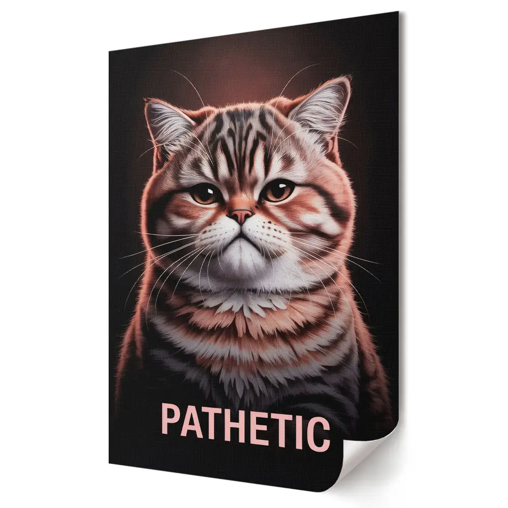 Poster decorativ cu expresii emoționale ale pisicilor în artă