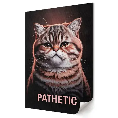 Poster decorativ cu expresii emoționale ale pisicilor în artă