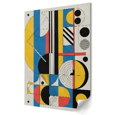 Poster de perete cu compoziție abstractă de forme colorate