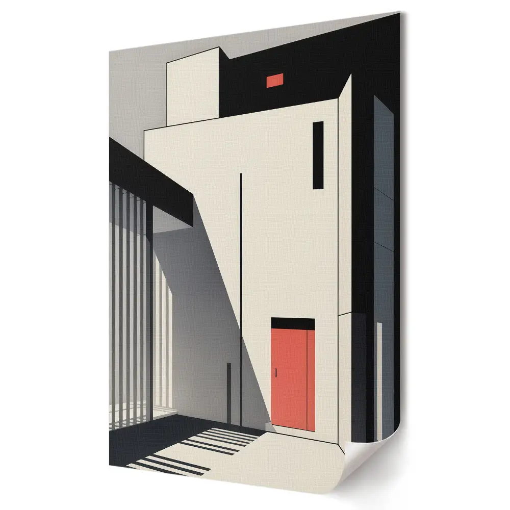 Poster de perete cu design arhitectural modern în stil grafic
