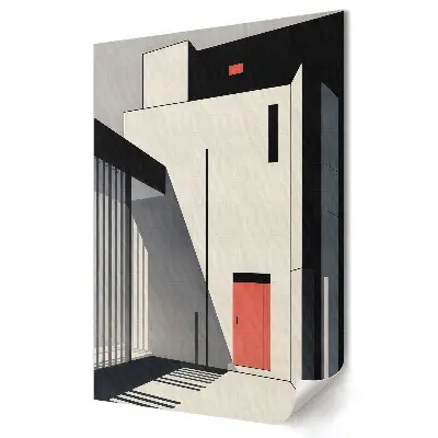 Poster de perete cu design arhitectural modern în stil grafic