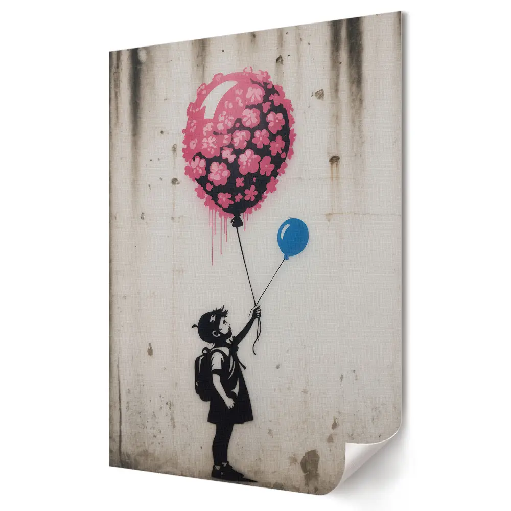 Poster decorativ Bucurie copilărească cu un balon în mână