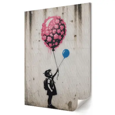 Poster decorativ Bucurie copilărească cu un balon în mână