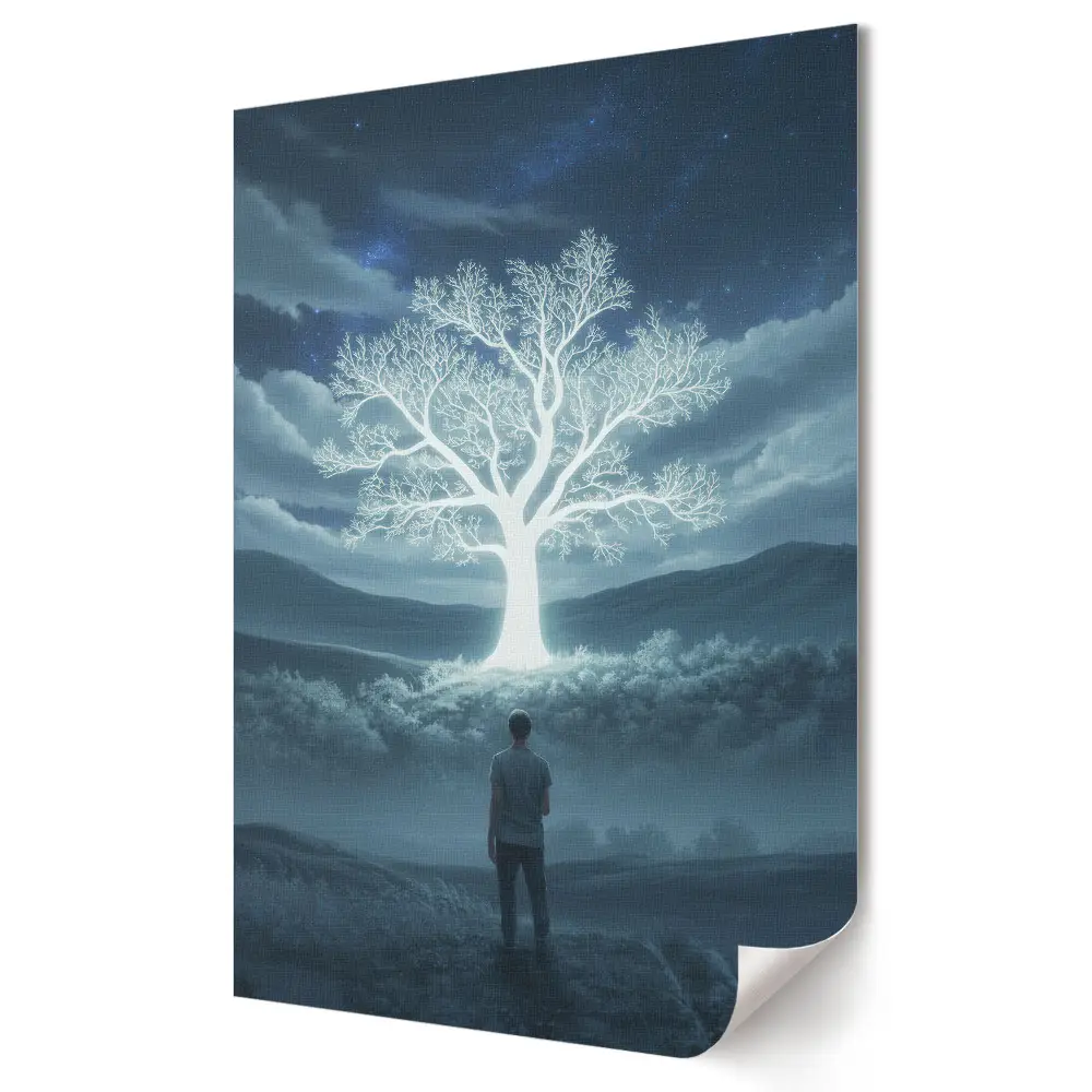 Poster de perete Lumea magică a copacului luminat