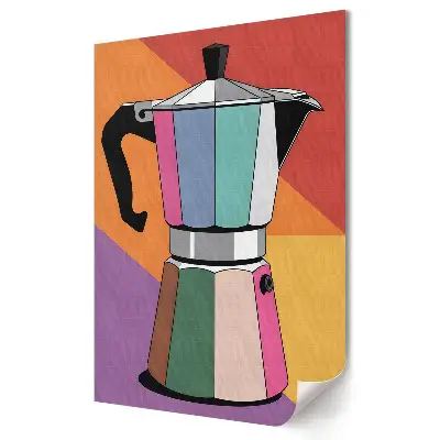 Poster de perete cu aparat de cafea retro colorat