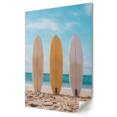 Poster de perete cu atmosferă de surfing pe o plajă însorită