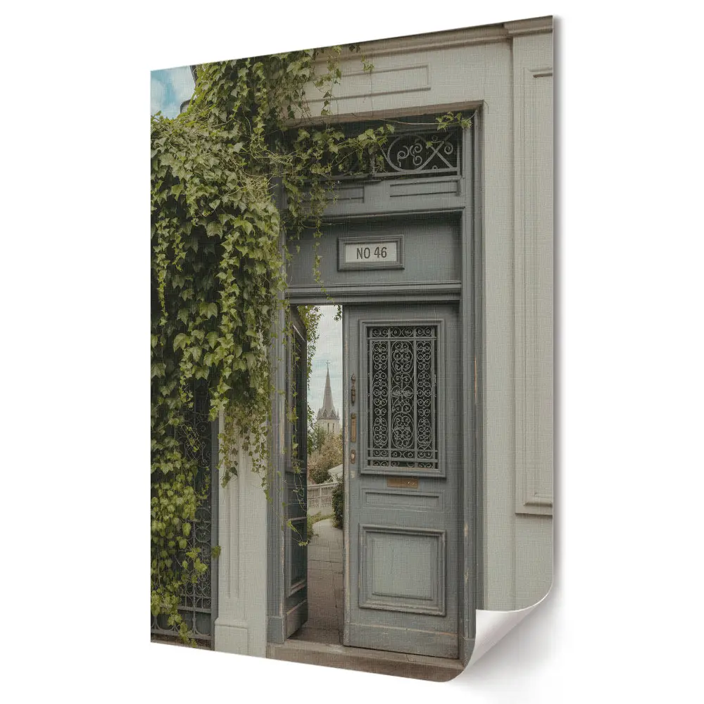 Poster decorativ Ușa verde către grădina secretă