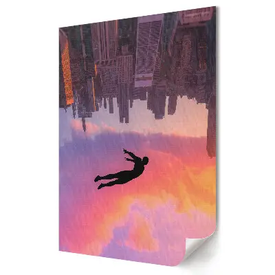 Tablou canvas Zboruri gratuite deasupra orașului la apus