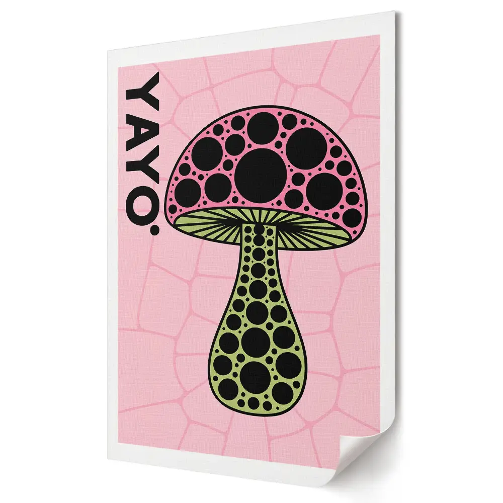 Tablou canvas cu ilustrație colorată cu ciuperci YAYO