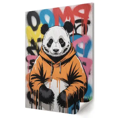 Tablou canvas cu panda elegant în stil urban
