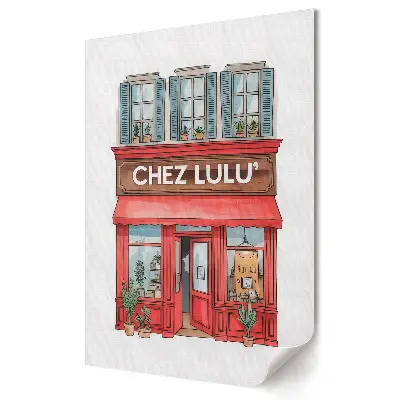 Poster decorativ O cafenea fermecătoare în inima orașului