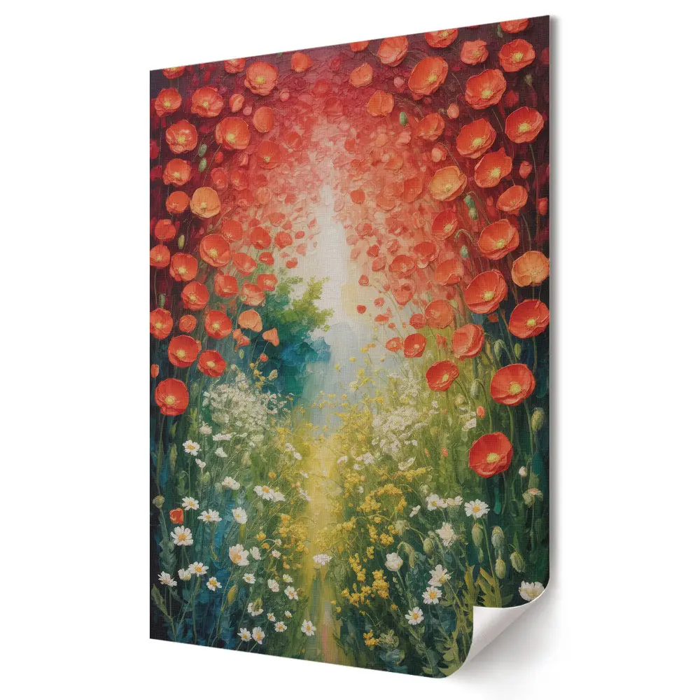 Poster decorativ cu tunel floral colorat