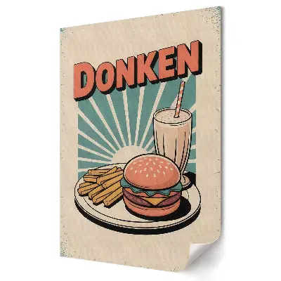 Poster de perete cu design retro și motive gastronomice clasice