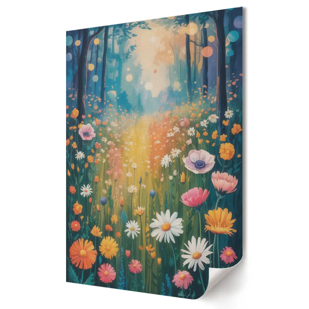 Poster decorativ Calea florilor în pădurea magică