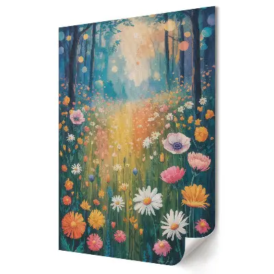 Poster decorativ Calea florilor în pădurea magică