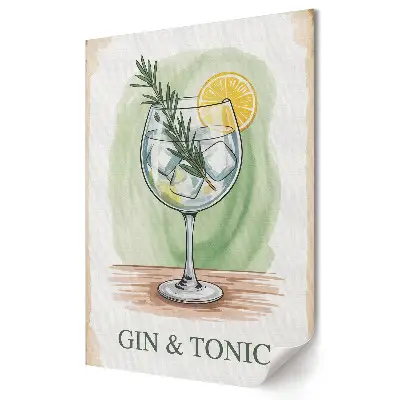 Poster cu ilustrație de gin tonic răcoritor