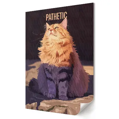 Poster decorativ Mândria unei pisici în fața dificultăților