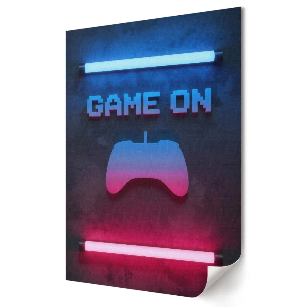 Tablou canvas Jucând în lumină neon plină