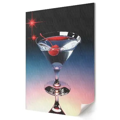 Tablou canvas cu cocktail elegant și cireașă
