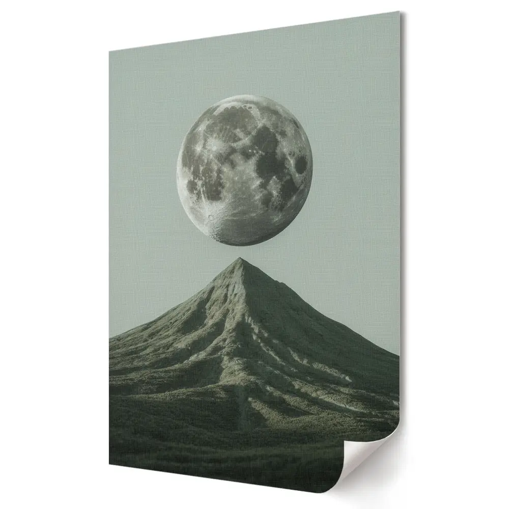 Poster decorativ Luna peste vulcan în tăcere