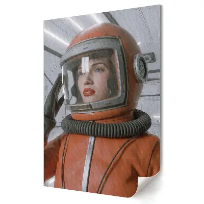 Poster de perete cu astronaut în costum spațial futurist