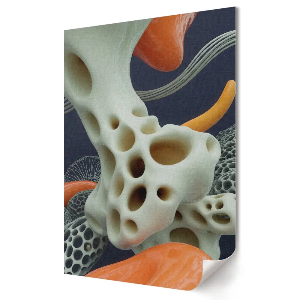 Poster decorativ cu forme abstracte și organice