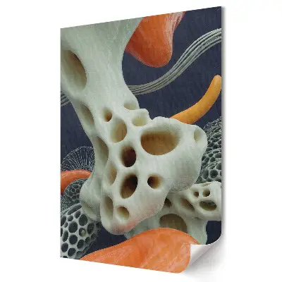 Poster decorativ cu forme abstracte și organice