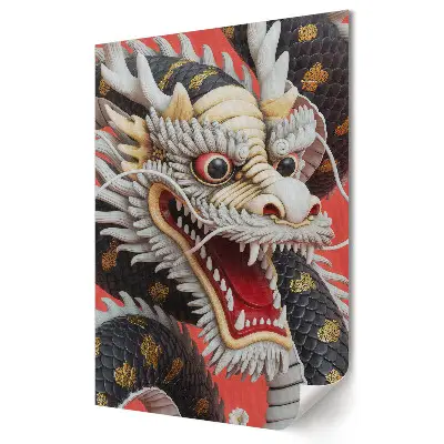 Poster decorativ cu dragon în stil tradițional japonez
