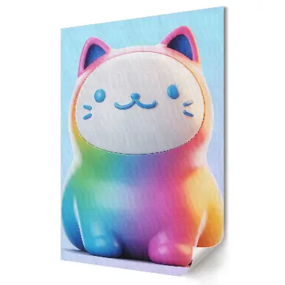 Poster decorativ cu pisicuță kawaii colorată