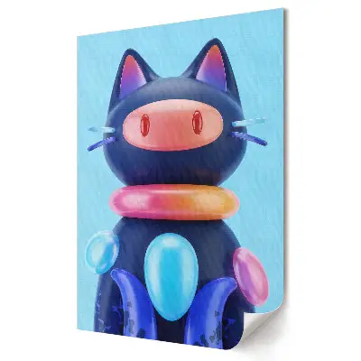 Poster decorativ cu pisicuță stil 3D