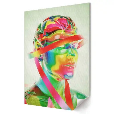 Tablou canvas cu portret futurist colorat