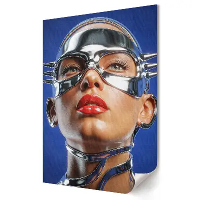 Poster decorativ cu o viziune futuristă a unei femei moderne