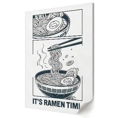 Poster de perete E timpul pentru o aventură delicioasă cu ramen
