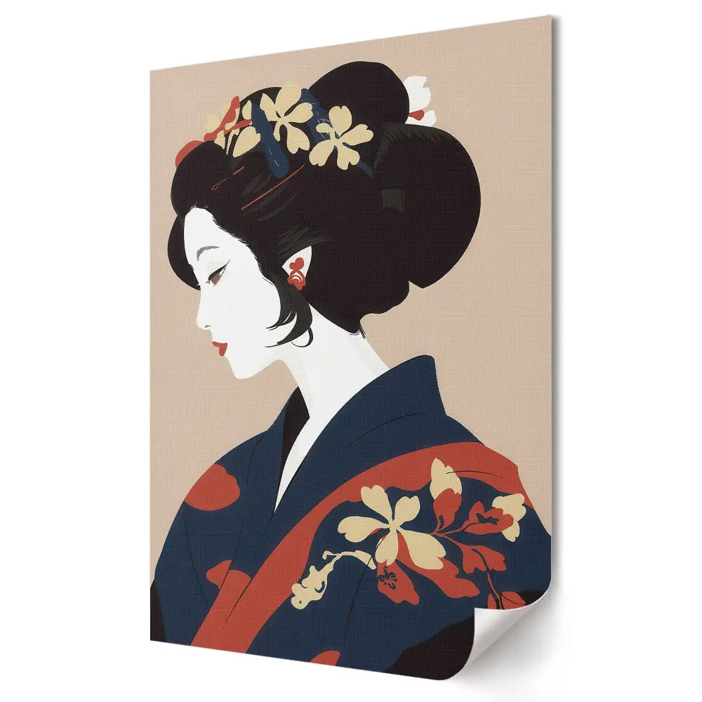 Tablou canvas Eleganța frumuseții japoneze în tradiție