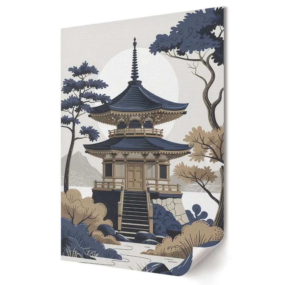 Poster de perete cu peisaj zen japonez