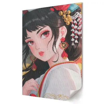 Poster de perete cu femeie în stil tradițional asiatic