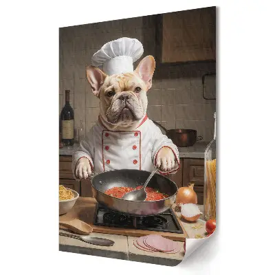 Tablou canvas grafică murală cu un maestru culinar deghizat în câine