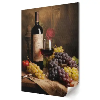 Poster decorativ Eleganța vinului și a fructelor proaspete