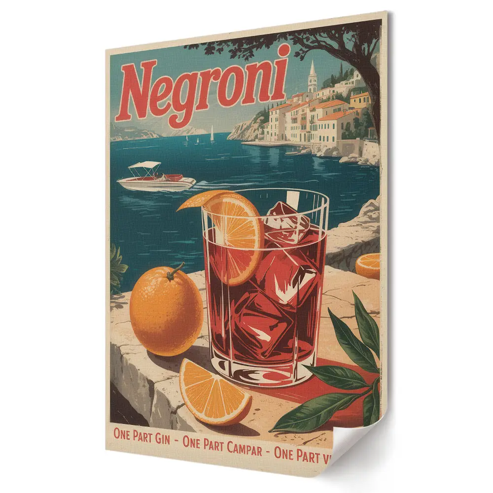 Poster de perete Un Negroni clasic într-un cadru pitoresc